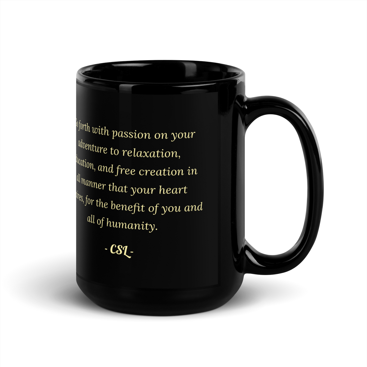 "Go Forth" Glossy Mug (Black)