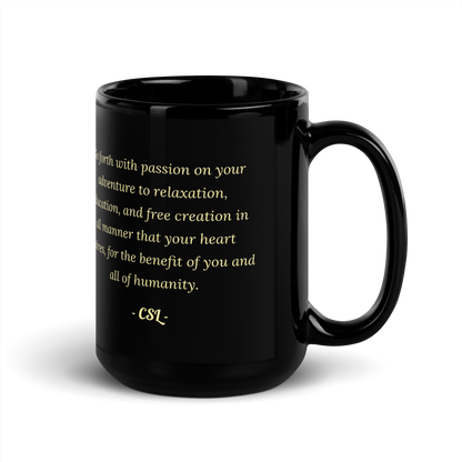 "Go Forth" Glossy Mug (Black)